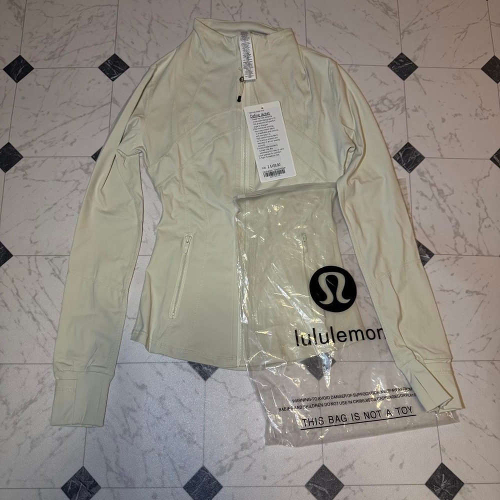 Lululemon Define Jacket Full Zip Athletic Jacket Butter White Women's 2